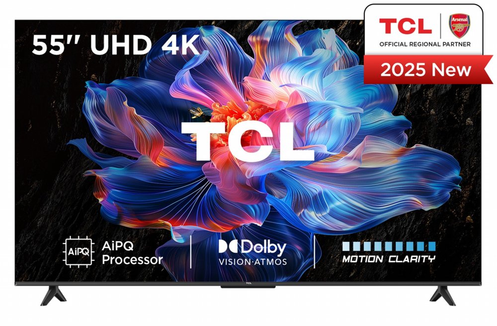 TCL 55V6C | 55″ 4K Ultra HD DLED Smart TV | Google TV | Dolby Vision | 60Hz (2025)