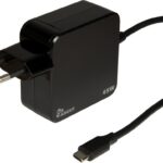 Inter-Tech Argus PD-2045 | Universele USB-C Oplader 45W | Zwart | Met Geïntegreerde Kabel