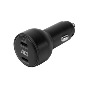 ACT AC2210 | 2 Poorts USB-C Autolader 95W | Power Delivery PPS & Quick Charge 5 | GaNFast