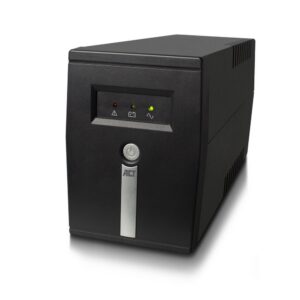 ACT AC2305 Line-Interactive UPS | 600 VA | 2 Stopcontacten (1x C13, 1x Type F) | AVR Spanningstabilisatie | Bescherming tegen Stroomstoringen