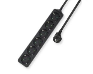 ACT AC2460 | Stekkerdoos | 6 Stopcontacten | 3 m | Binnen | Zwart