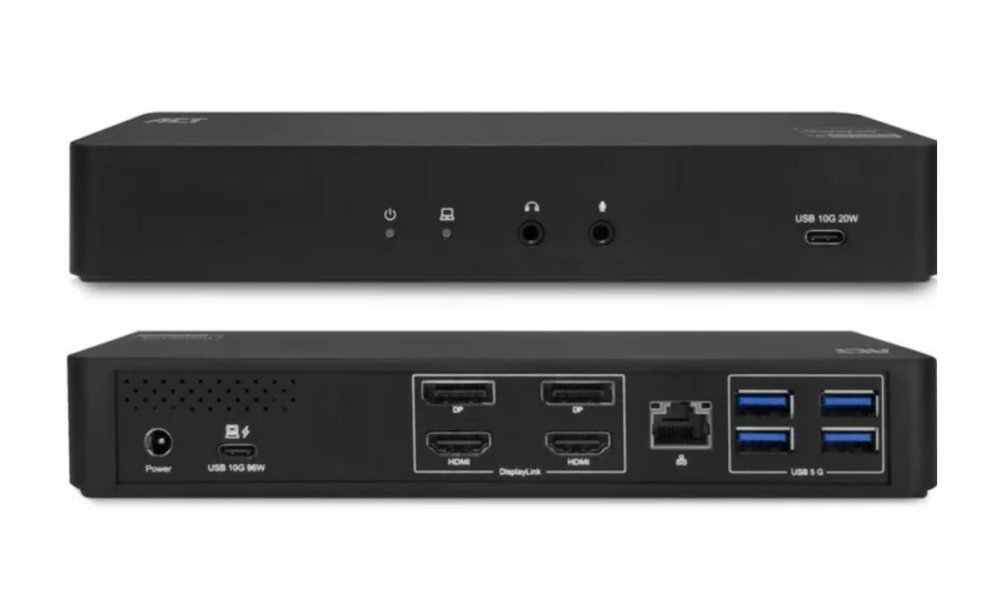 ACT AC7160 | 4K Docking Station & Poortreplicator | USB-C 3.2 Gen 2 | Zwart