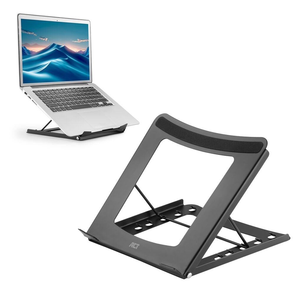 ACT AC8145 | Laptopstandaard 15.6″ | Inklapbaar | Verstelbaar in 5 Hoogtestanden | Zwart