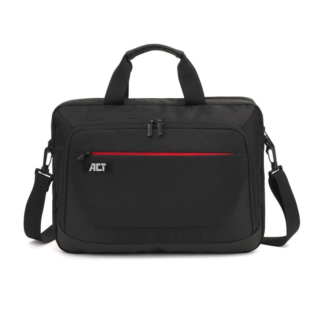 ACT Suburb 15.6″ Laptop Schoudertas | Gemaakt van Gerecycled Plastic | Zwart