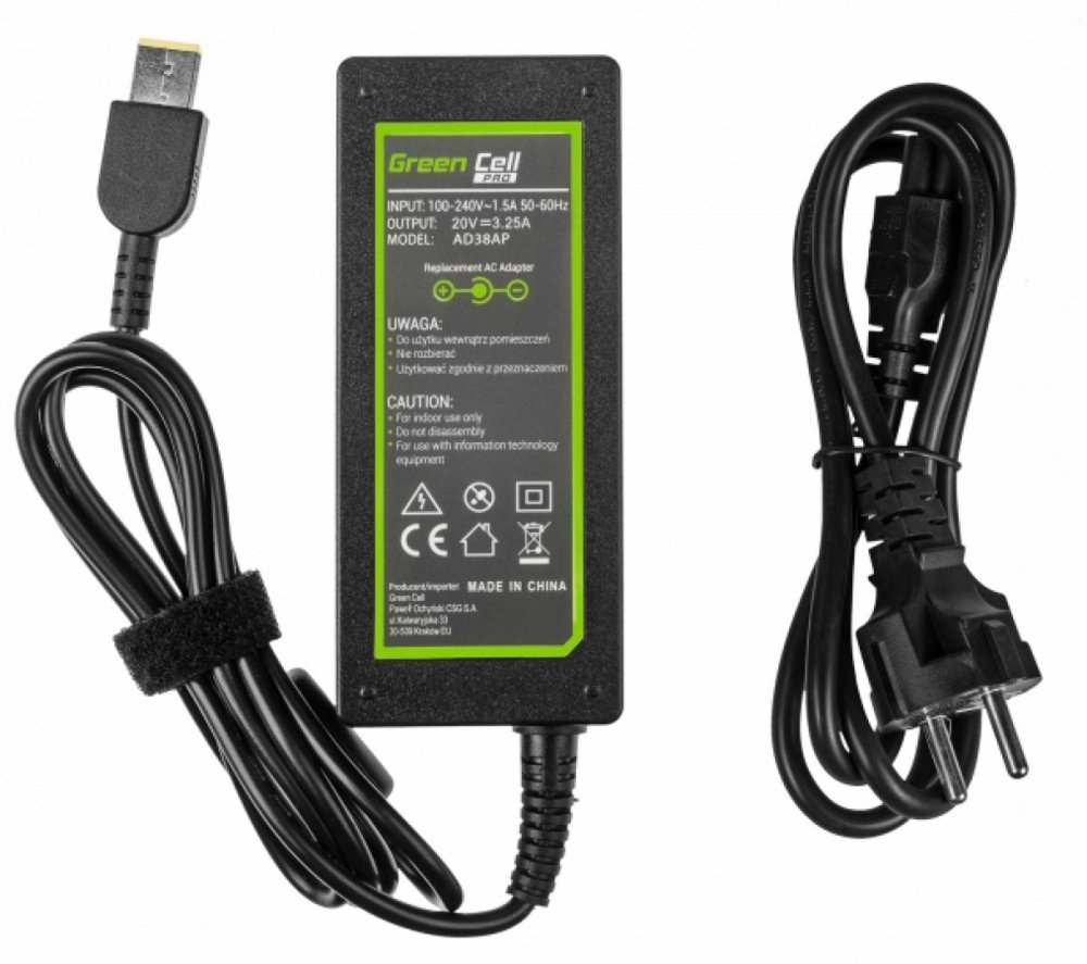 Green Cell AD38AP | Laptoplader | 65W | 3.25A | 20V