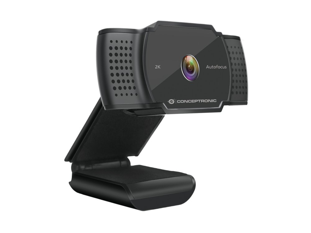Conceptronic AMDIS02B | 2K Super HD Webcam | 5MP | 2592×1944 @30FPS | Autofocus | USB 2.0 | Ingebouwde Microfoon