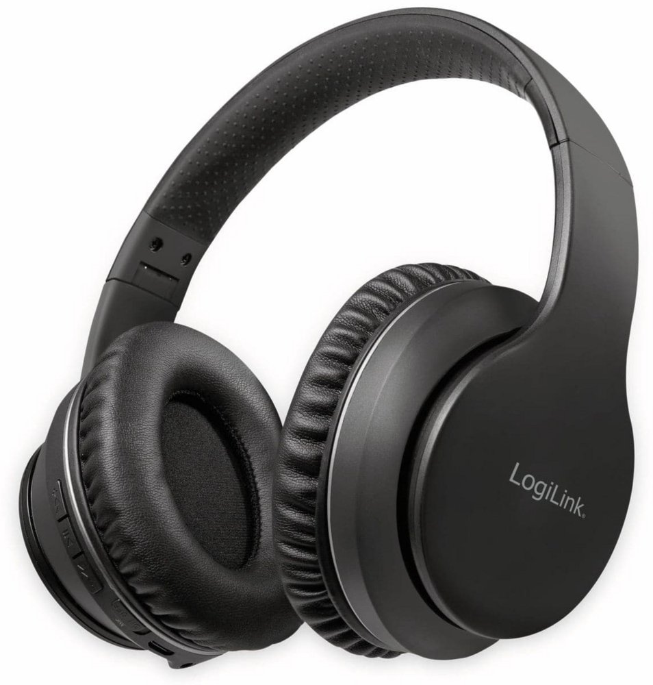 LogiLink BT0053 hoofdtelefoon/headset Draadloos Hoofdband Muziek Bluetooth Zwart