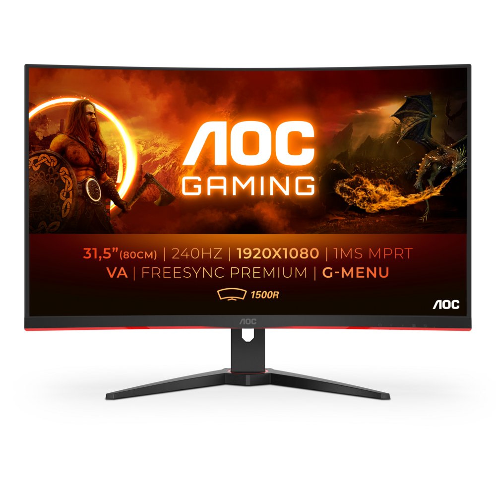 AOC C32G2ZE/BK 32″ | 2560 x 1440 VA | 240Hz | Gaming Monitor