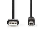 Nedis CCGT60100BK20 | USB 2.0 | USB-A naar USB-B | 2m | Zwart