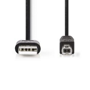 Nedis CCGT60100BK20 | USB 2.0 | USB-A naar USB-B | 2m | Zwart