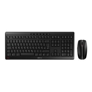 CHERRY Stream Desktop | Draadloos Toetsenbord en Muis (RF) | QWERTY (US-Engels) | Zwart
