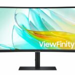 Samsung ViewFinity S6 S65UC | 34″ UltraWide Curved Monitor | 100Hz | USB-C Dock | Ethernet | 90W Power Delivery | KVM Switch