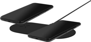 Mobiparts Dual Fast Wireless Charging Pad | Draadloze Oplader 10W Qi | Zwart