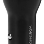 Mobiparts Car Charger | 2-Poorts USB-C & USB-A Autolader 30W PD Fast Charging | Zwart