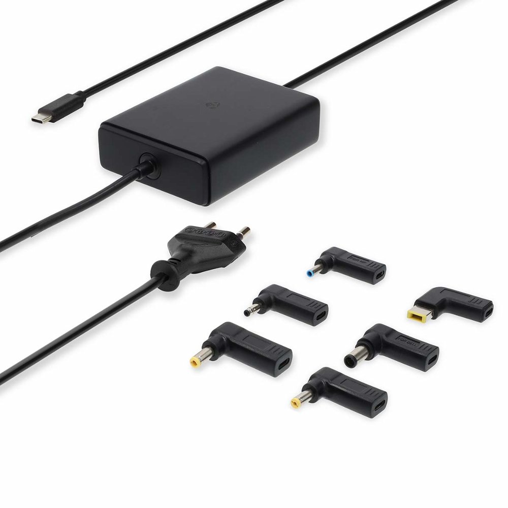 Nedis NBAU65110BK | Notebook adapter (GaN) | 65 W | USB-C Power Delivery | Zwart