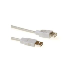 ACT | USB 2.0 Verlengkabel | USB-A Male naar USB-A Female | Ivoor