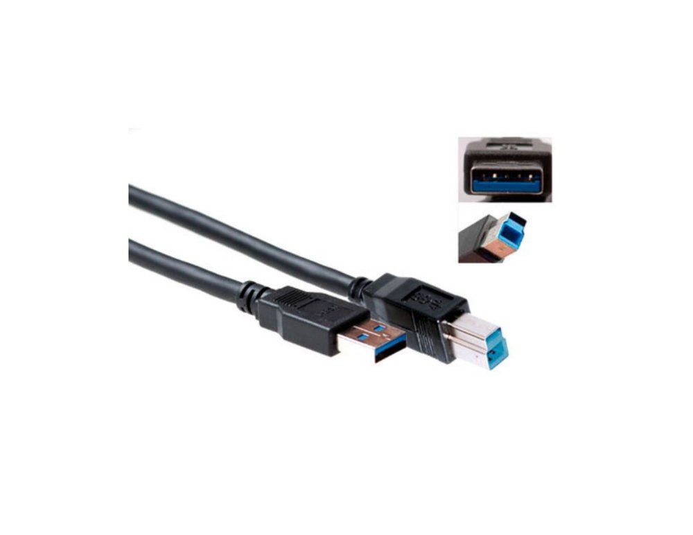 ACT | USB 3.0 Kabel | USB 3.2 Gen 1 | USB-A naar USB-B | 1m | Zwart