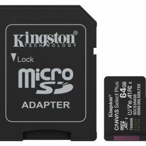 Kingston Technology microSDXC 64GB | Canvas Select Plus Gen3 | 100MB/s | A1 | + Adapter