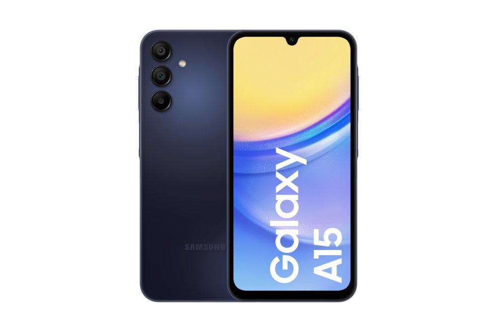 Samsung Galaxy A15 | 6.5″ Display | Android 14 | 4G | 4 GB RAM | 128 GB Opslag | 5000 mAh | Zwart/Blauw