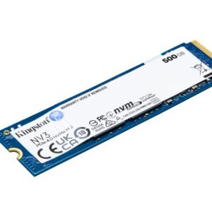 Kingston NV3 | 500GB NVMe SSD | M.2 Gen4 | 5.000MB/s Lezen | 3.000MB/s Schrijven