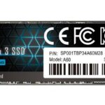 Silicon Power A60 | 1TB NVMe SSD | M.2 Gen3 | 2.200MB/s Lezen | 1.600MB/s Schrijven