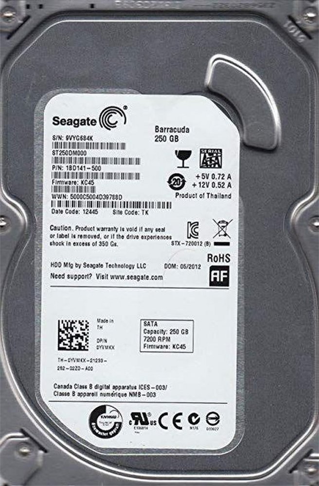 Seagate HDD 3.5″ | 250GB SATA III | 7200RPM | PULLED