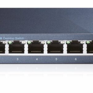 TP-Link TL-SG108 | Unmanaged Switch | 8 Poorten | Gigabit Ethernet (10/100/1000 Mbps) | Zwart