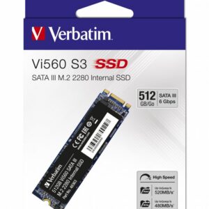 Verbatim Vi560 | 512GB SATA SSD | M.2 | 560MB/s Lezen | 520MB/s Schrijven