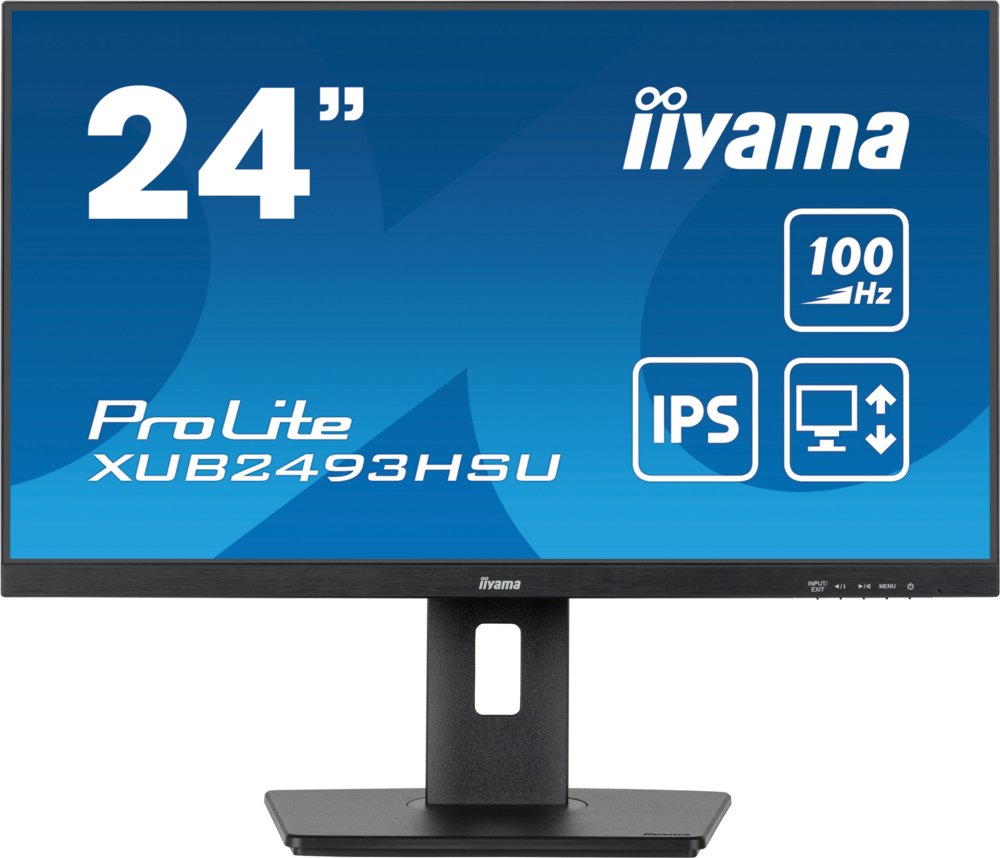 Iiyama ProLite XUB2493HSU-B6 24” | 1920×1080 IPS | 100Hz | AdaptiveSync | USB-Hub | In hoogte verstelbaar | Full HD Monitor