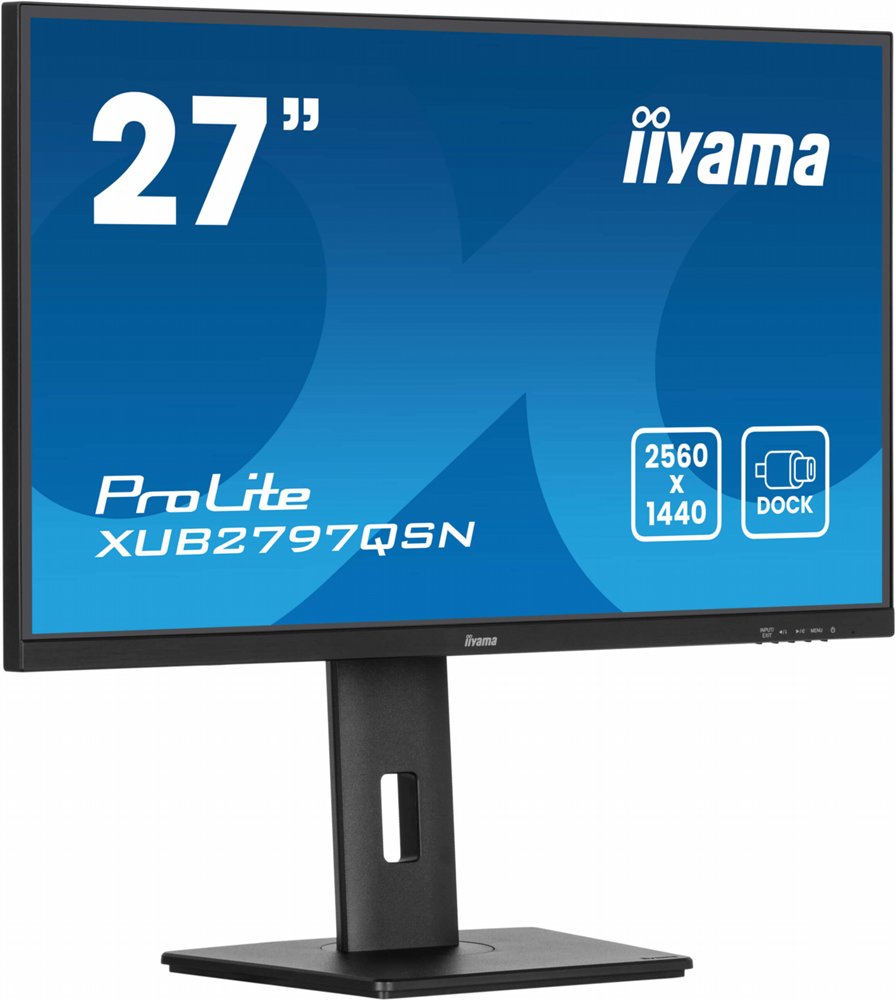 iiyama ProLite XUB2797QSN-B2 27” | 2560×1440 QHD IPS | 100Hz | USB-C Dock | RJ45 LAN | 1ms | Monitor