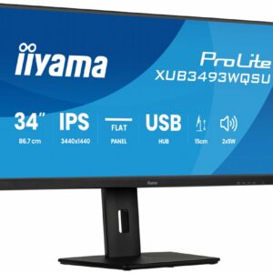 iiyama ProLite XUB3493WQSU-B6 | 34″ Ultrawide IPS Monitor | 3440×1440 UWQHD | 120Hz | LED | Zwart