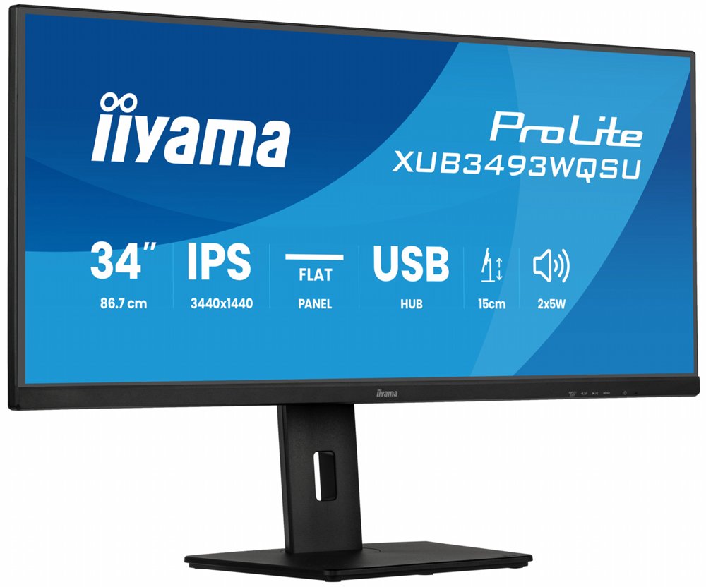 iiyama ProLite XUB3493WQSU-B6 | 34″ Ultrawide IPS Monitor | 3440×1440 UWQHD | 120Hz | LED | Zwart